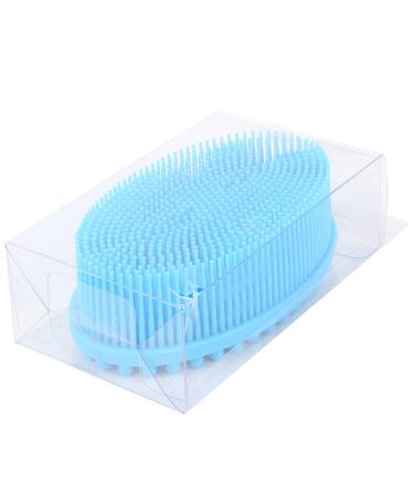 Vifemify Silicone Baby Sensory Brush Massage Bath Tactility Training Brush Head Hair Washer Comb Baby Essentials blue