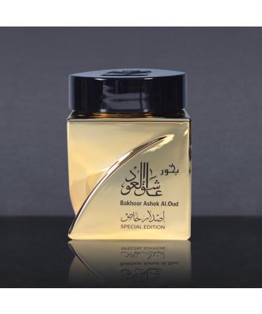Almas Perfumes Incense Bakhoor Ashek Al Oud Special Edition - 30G of Authentic Arabic Wood Chip Bakhoor Incense - Aroma Lasts All Day Long - Perfect for Prayer Namaaz Ceremony Meditation Oudh lover Gold - Buy Online on GoSupps.com