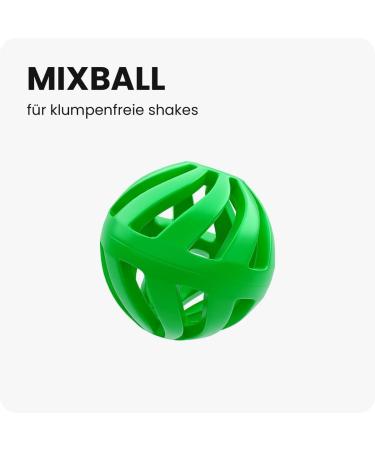 Shakenext Protein Shaker Bottle 700ml | Leak-Proof Dishwasher-Safe Mixing Ball & Sieve | Perfect for Fitness & Protein Shakes - Green - Buy Online on GoSupps.com