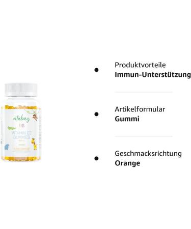 Vitabay Vitamin D3 for Children - 60 Vegan Gummy Bears | Supports Immune System & Healthy Growth - Buy Online on GoSupps.com
