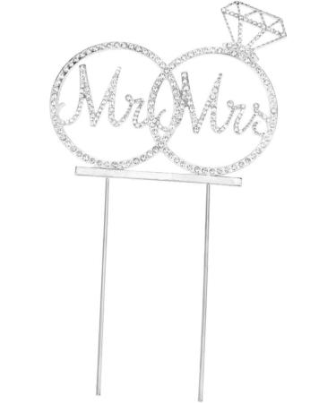 Warmhm 3pcs Cupcake Topper Cake Pick Wedding Cake Toppers Mr Mrs Shape Deisgn Picks Cupcakes Food Decoration Supplies Hair Accessories Bride Gorgeous Silverx3pcs mediumx3pcs - Buy Online on GoSupps.com