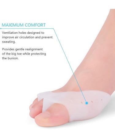 Gel Toe Separator Set with Forefoot Cushions for Hallux Valgus Correction - Women & Men | Bunion Corrector & Hammer Toe Straightener - Buy Online on GoSupps.com