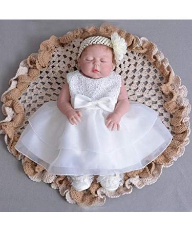 Selene Rose Floral Ivory Christening Baptism Dress | Baby Girl Special Occasion Gown - 12 Months - Buy Online on GoSupps.com