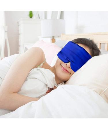 Sapphire Blue Mulberry Silk Sleep Mask for Women - Ultimate Sleeping Aid for a Full Night's Rest - Buy Online on GoSupps.com