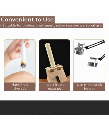 High Purity Moxa Sticks - 3/6 Piece Roll for Mild Moxibustion & Improved Blood Circulation - Buy Online on GoSupps.com