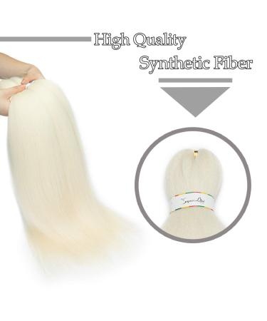 Buy 26 Braids Extensions - Synthetic Crochet Braids Afro Braids Anti-Stretched Hair 90g Bleaching Blonde 65cm | International Shipping Available - Buy Online on GoSupps.com