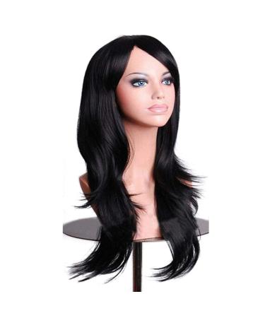 LFMDJF 70cm Wavy Red Wig | Synthetic Hairpieces for Women | Versatile Colors: Black Purple Pink Blue | 28 Inches Silver - Buy Online on GoSupps.com