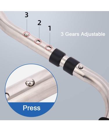 Adults Detachable Underarm Crutches S-Shaped Walking Crutches Canes Auxiliary Support Walker Suitable for Height: 5-6.2ft (Color : Silver Size : 1 Count) Anniversary Lucky Star Silver 2 counts - Buy Online on GoSupps.com