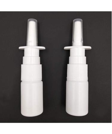 Tossper 10ml White Empty Plastic Nose Spray Bottles - 2PCs Refillable Pump Sprayers for Medical Use | International Shipping - Buy Online on GoSupps.com