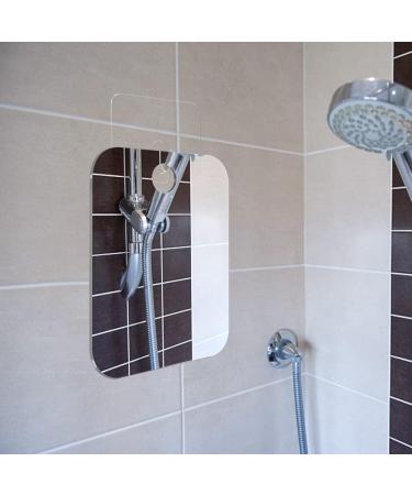 2 Pack Small (6x4) Fogless Shower Mirror for Shaving - Anti Fog, Unbreakable Acrylic, Travel-Friendly - Buy Online on GoSupps.com