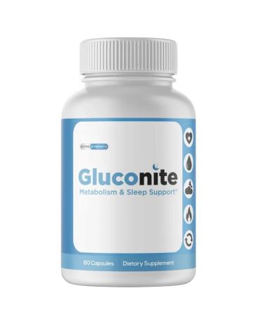Alpha Pure Gluconite Metabolism and Sleep Support 60 Capsules Natural Sleep Longer Non Habit Forming Melatonin