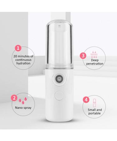Nano Sprayer - Nano Mister Spray 25ml Nano Moisturizing Mist Sprayer for Face Skin (2 Colors) (Color : White) - Buy Online on GoSupps.com