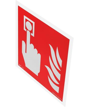 Notlok Safety Work Fire Protection Sign - 10 Pack - 15x15 cm Illuminating PVC - DIN EN ISO 7010 Fire Alarm Stickers for Easy Assembly - Buy Online on GoSupps.com