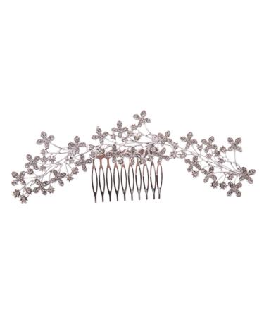 FRCOLOR Rhinestone Alloy Hair Comb Bridal Hair Comb Bridal Flower Hair Comb Rhinestone Headpiece Rhinestone Hair Accessories Wedding Headpiece Wedding Headdress Wedding Flower Hair Comb