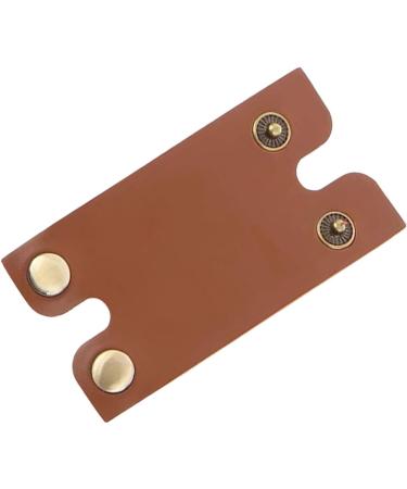 PU Leather Razor Protective Cover - Portable & Durable Knife Protection with Safe Button Lock | Travel Essential | 85 x Duhe189014 Brown - Buy Online on GoSupps.com