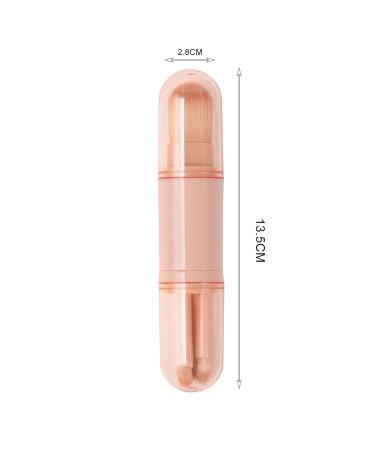 ABEUTY 4-in-1 Retractable Make-Up Brush Set - Multifunctional Portable Cosmetic Brushes for Travel (Pink) - Perfect Facial Powder & Eyeshadow Brush - Buy Online on GoSupps.com