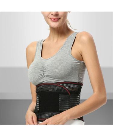 Adjustable Waist Trainer Belt - Lower Back & Spine Support Corset | Breathable Lumbar Support for Optimal Comfort - Svart M - Buy Online on GoSupps.com