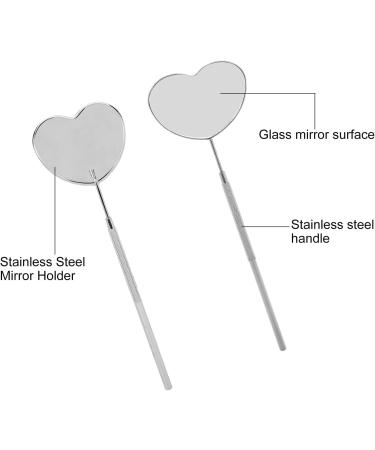 Heart Shaped Lash Mirror - Professional Portable Stainless Steel Eyelash Mirror for Lash Extensions - International Shipping - Buy Online on GoSupps.com