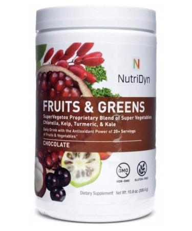 NutriDyn Fruits and Greens Super vegetox Proprietary Blend of Super vegetables Chlorella Kelp Turmeric & Kale Certified Organic 306.4 Grams