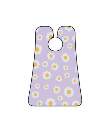 Flower Daisy Beard Bib Purple Beard Hair Catcher Non Stick Grooming Cloth for Shaving and Trimming Salon Cape Apron Gifts for Men