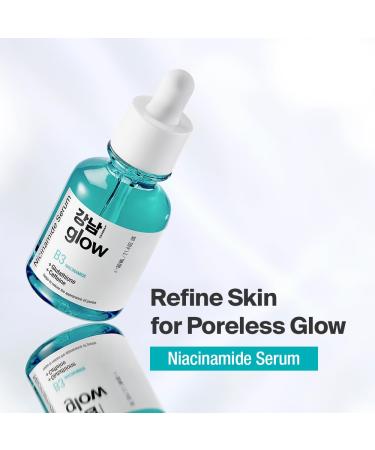 Niacinamide B3 Serum | Korean Pore Minimizer & Glow Serum | Vitamin B3 Multi Peptide Skincare for Dark Spots - 1.01 fl oz (30ml - Buy Online on GoSupps.com