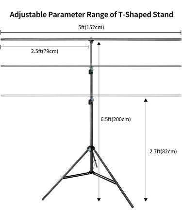 JEBUTU 5X6.5ft Green Screen Backdrop with Stand Kit | Portable T-Shape Support Stand | 5 Spring Clamps & Carrying Bag | for Zoom Video Streaming - Buy Online on GoSupps.com