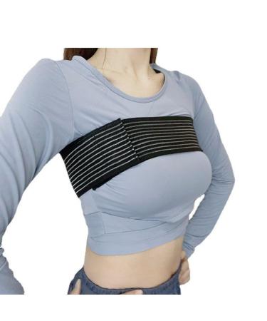 Breast Implant Stabilizer Chest Compression Band Post Surgery Stabilizer for Breast Implant (Black)