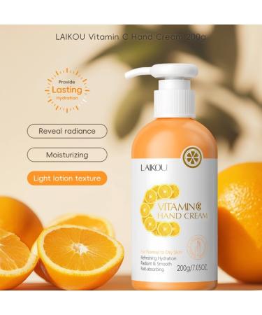 Vitamin C Hand Cream Moisturizing Lotion for Younger Hands - Rich Velvety & Protects Skin Nourishing Hydrating Exfoliating Film for Hands Body Moisturizer & - Buy Online on GoSupps.com