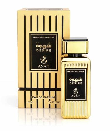 Eau de Parfum FEELINGS 100ml Ayat Perfumes - Made in Dubai With Notes of Rose Vanilla Oud Musk and Woody - EDP Oriental Perfect For Women And Men (Desire)