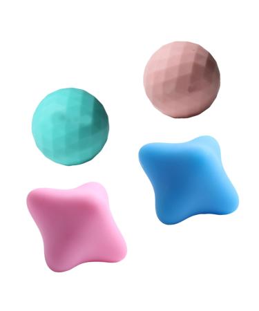 CLISPEED massage roller 1 set 4pcs fascia ball foot massager foam ball fitness deep silica gel roller massager