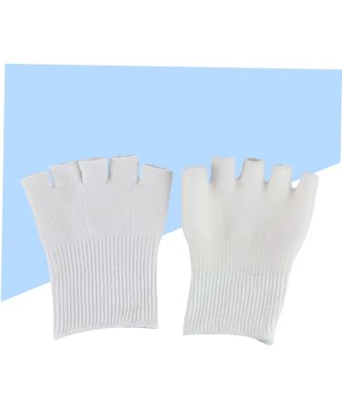 IWOWHERO 1 Pair Big Toe Separators Gel Fingerless Gloves Bunion Splints Pad Bunion Straightener Toe Spacers Toe Spreader Heel Sleeves for Cracked Heels White Sock Thumb - Buy Online on GoSupps.com