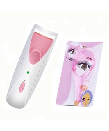 Eyelash Curler Electric Heated Eyelash Curler with Smart Silicone Heating Pads DIY Makeup Tool for Fast Making Curled Lash Styling - Set B