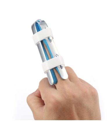 Buy Aluminum Finger Splints - 3 Sizes Hand Support Brackets for Orthopedic Recovery - L Blue White - Buy Online on GoSupps.com