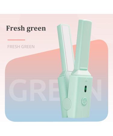 Small Curling Iron USB Plug-in Hair Straightener Curler | Multifunctional Straight and Curly Hair Wand for Girls and Teens Pochy Green - Buy Online on GoSupps.com
