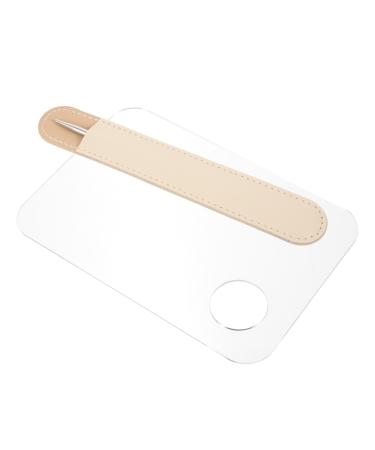 FOMIYES 1 Set Liquid Foundation Palette Portable Makeup Spatula Korean Foundation Spatula Cosmetic Spatula Tool Makeup Spatula Stainless Steel Spatula for Makeup Cosmetic Mixing Spatula