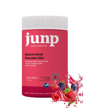JUNP Hydration Electrolyte Powder, Electrolytes Drink Mix Supplement, Zero Calories Sugar and Carbs, Kosher, Wild Berry Flavor, 90 Servings
