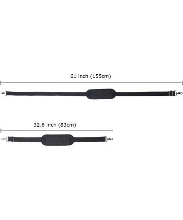 Jakago Universal Adjustable Shoulder Strap with Cushion & Metal Carabiner - Ideal for Laptop Picnic & Camera Bags Black - Buy Online on GoSupps.com