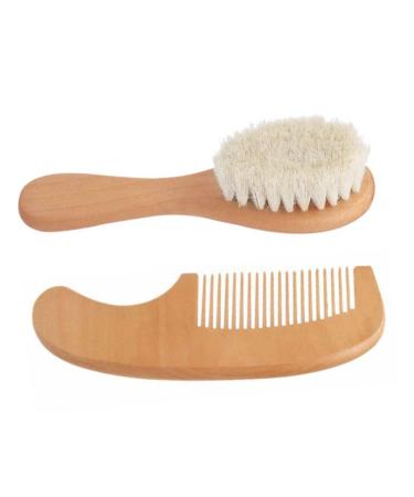 Healeved 2pcs Toddler Gift Baby Brushes for Hair Newborn Baby Gifts Baby Bath Brush Baby Grooming Brush Baby Hairbrush Comb Wooden Comb Baby Bathing Brush Comb and Brush Set Scalp Wooden