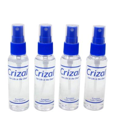 Crizal Eye Glasses Cleaning Spray | Crizal Lens Cleaner (2 oz) | #1 Doctor Recommended Cleaner for All Anti Reflective Lenses - 4 Pack 2oz Spray / 4 Pack