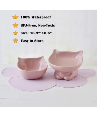 Love Dream Silicone Pet Feeding Mat with Raised Edge - Anti-Slip Waterproof Pink Placemat for Dogs and Cats - Buy Online on GoSupps.com