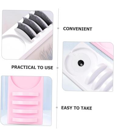  Healvian Healvian 4 Piece Lash Grafting Pallet Durable Eyelash Pallet with Surface Practical for Eyelash Extensions Suitable for Professionals Beginners Available in Pink White - Buy Online on GoSupps.com
