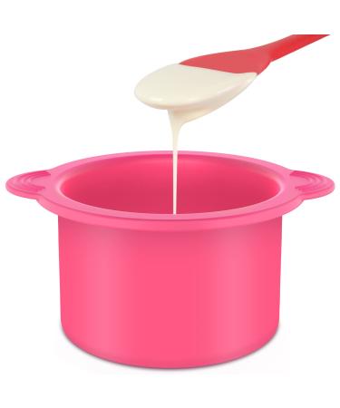 Wax Pot Replacement,Bestidy Wax Warmer Liner 16oz Silicone Non-stick Bowl and Spatulas Set,Reuse Melted Hard Wax Beads,Easy to Clean
