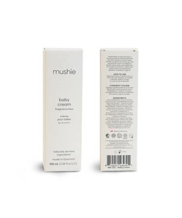 Mushie Baby Cream - Healing Ointment for Dry Chafed Skin, Diaper Rash, and Minor Scratches | COSMOS ORGANIC Certified | Made in Denmark - 3.38 fl oz (100 mL) - Buy Online on GoSupps.com