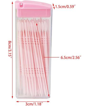Kemelo 50pcs Double Head Dental Brush Tooth Stick Floss Pick Toothpicks International Shipping Available - Buy Online on GoSupps.com