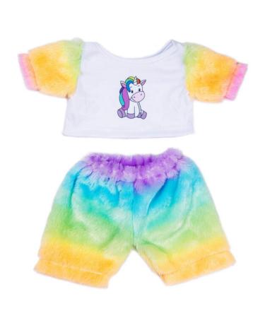 Unicorn Rainbow Teddy Bear Pyjamas PJ Nightwear - 16"/40cm - Teddy Bear Clothes - BEAR NOT INCLUDED Rainbow Unicorn PJ