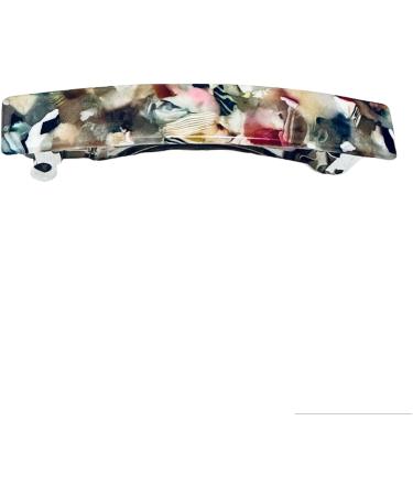 3pcs French Design Barrette Hair Clips Smooth Rectangle Hair Clips Grips Slides Pins Womens Girls Hair Accessories Length 8CM (Multicoloured) - Buy Online on GoSupps.com