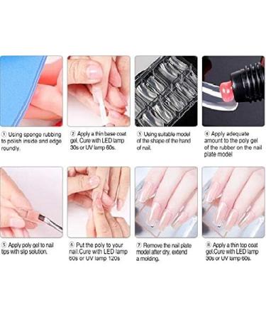 MISSCHEERING Poly Nails Gel Nails Builder Acryl Gel 15ml for Enhancement Glitter Nail Extension Gel Diamond Style Nail Gel Mix UV LED Gel Nail Polish Easy Trendy Beginner DIY Nail Art for Lady (GL07) - Buy Online on GoSupps.com