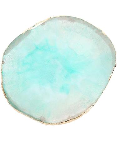 Buy Resin Nail Art Palette - Green Color Drawing Dish with Golden Edge for Gel Nail Art & Manicure Tools - Buy Online on GoSupps.com