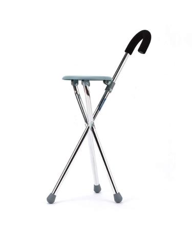 Portable Crutches for The Elderly Four-Legged Cane with Seat Walker Non-Slip Walking Stick with Hospital Interesting Safehappy Smooth Sailing