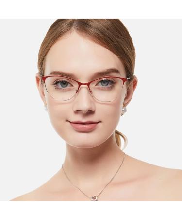 Riccie Women's Intelligent Varifocals Reading Glasses - Multi-Focus Anti-Blue Metal Frame HD Aspherical - From +1.0 to +3.0 - Buy Online on GoSupps.com
